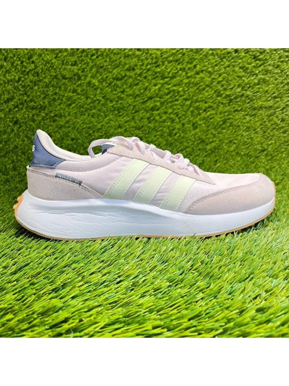 Adidas Run 70s Womens Size 10 Pink White Walking Running Walking Shoes Sneakers